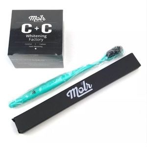 Molr whitening charcoal and toothbrush